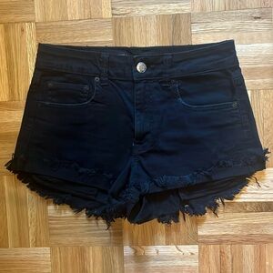 American Eagle hi rise festival black cutoff shorts